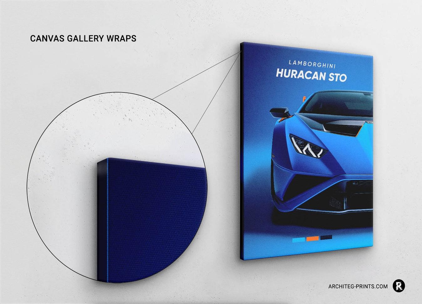 Lamborghini Huracan STO blue - Sport Car Poster Print | Architeg